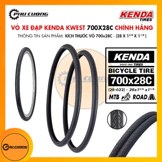 Vỏ ( Lốp ) Xe đạp thể thao 700C Kenda Kwest có độ bám cao và sử dụng lâu dài - 700x28C ( 28-622 ) [ 1 Chiếc ]