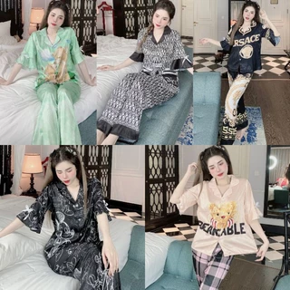 Đồ bộ Pyjama Lụa Cao Cấp, Mẫu áo cánh dơi phiên bản giới hạn - Đồ bộ nữ mặc nhà