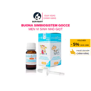 Men Vi Sinh Nhỏ Giọt, Giảm Tiêu Chảy, Nôn Trớ, Rối Loạn Tiêu Hóa, Công Nghệ Bao Phim - Lọ 10ml Buona Simbiosistem