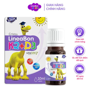 [Chính Hãng]Vitamin D3K2 Lineabon tăng chiều cao cho bé hộp 10ml