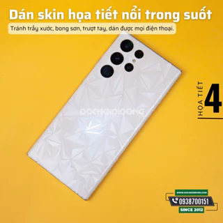 [Vân 4] Miếng Dán Skin Vân Nổi Trong Suốt Các Dòng Samsung S8 S9 S10 S20 S21 S22 S23 Plus Ultra 5G Lite