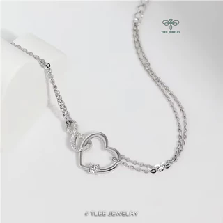 Lắc tay bạc nữ TLEE trái tim kết nối vô cực nữ tính TleeJewelry LT0176