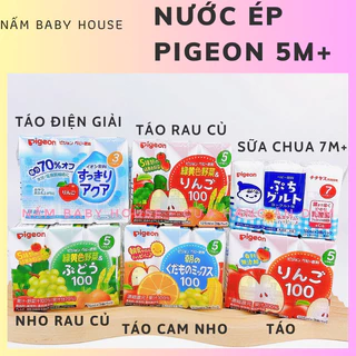 Date 11/2024- Nước ép táo rau củ Pigeon Nhật Bản cho bé ăn dặm từ 5 tháng - lốc 3 hộp x 125ml