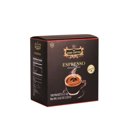 Cà Phê Đen Hòa Tan Espresso TNI KING COFFEE - Hộp 100 gói x 2.5g