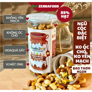 Ngũ cốc không óc chó, không yến mạch ZENDAFOOD, granola ăn kiêng, có hoa quả sấy hộp 500gr