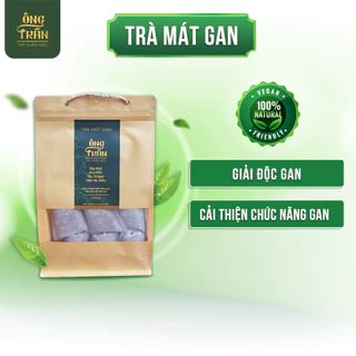 Trà mát gan, giải độc gan, cải thiện chức năng gan, Thảo Mộc Ông Trần, trà thảo mộc (15 túi lọc x 10gr).