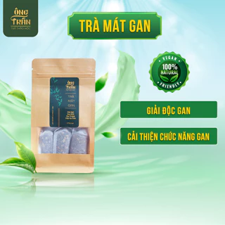 Trà thảo mộc, mát gan, giải độc, cải thiện chức năng gan, Thảo Mộc Ông Trần, gói nhỏ tiện lợi (5 túi lọc x 10gr).