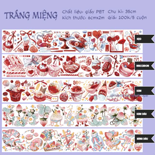 [Chiết] Băng washi chiết chủ đề tráng miệng