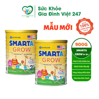 Sữa bột Smarta Grow Phát triển chiều cao, Não bộ (900g)