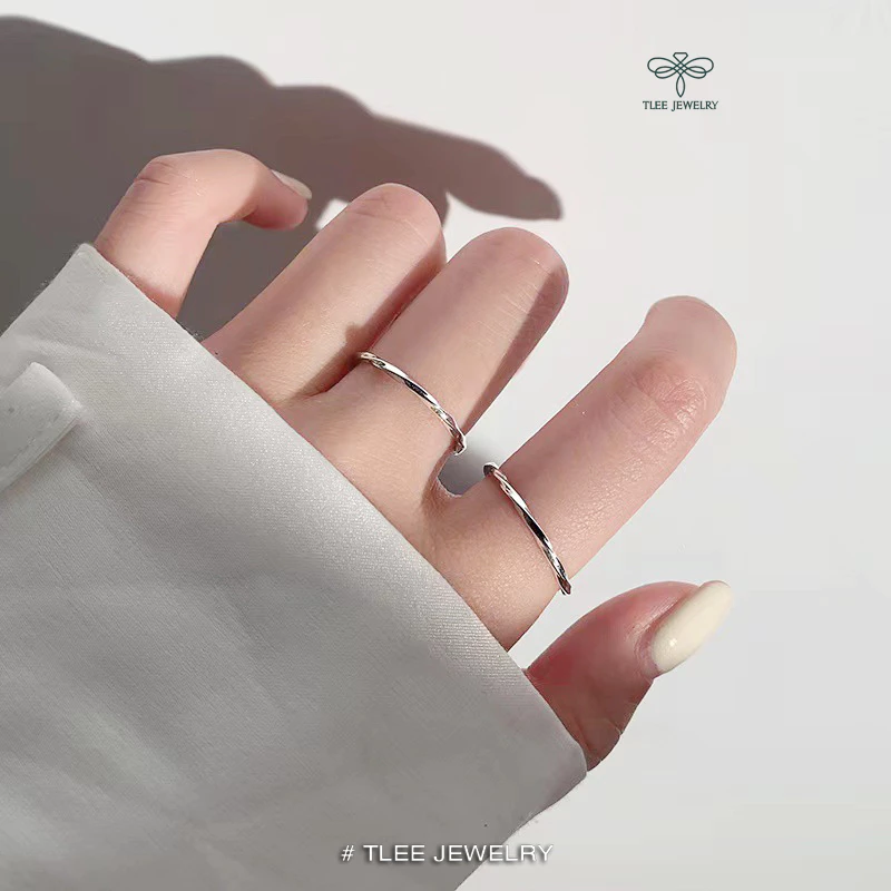 Nhẫn bạc TLEE mẫu xoắn mềm cá tính TLEE JEWELRY A0355