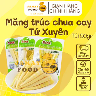 Măng trúc cay Tứ Xuyên muối cay túi 90g giòn rụm ăn là ghiền | Ăn vặt Jamay Food