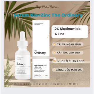 Serum The Ordinary Niacinamide 10% + Zinc 1% – Serum Chống Viêm, Giảm Kích Ứng Dành Cho Da Mụn