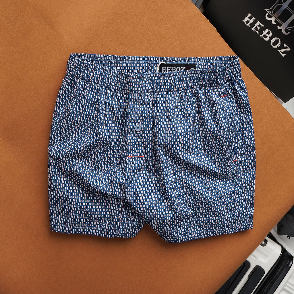 Quần short ngủ chất vải cotton kate Heboz 7M thoải mái cao cấp - 00001567