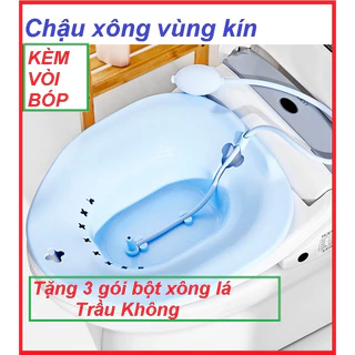 Chậu xông vùng kín PUKASILK loại to,chậu xông vệ sinh phụ nữ sau sinh,chậu xông thảo dược tự nhiên