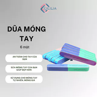 Cây Dũa Mài Móng 6 Mặt Chà Nhám Và Đánh Bóng Chuyên Dụng, An Toàn CICILIA 8007