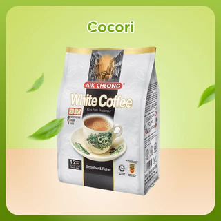 Cà phê trắng Malaysia Aik Cheong Ít đường White Coffee 15 Gói x 40Gam Cocori