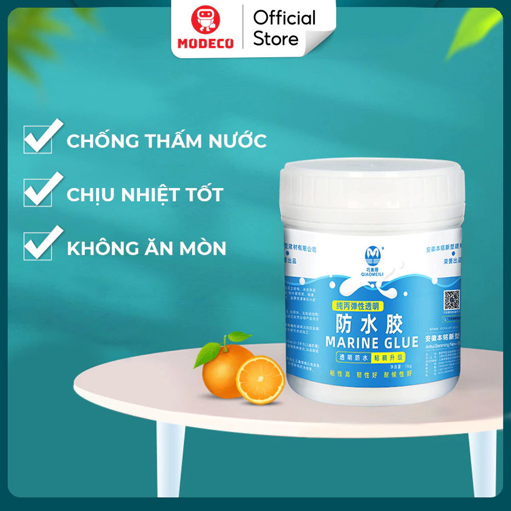 Keo Chống Thấm Modeco Trong Suốt Không Mùi - Chống Thấm Nền Gạch, Nhà Vệ Sinh, Tường Nhà, Cửa Sổ, Gỗ Công Nghiệp