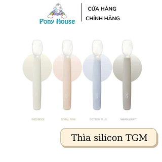 Thìa Ăn Dặm Silicon TGM - Set 2 Thìa Silicon Kèm Hộp Siêu Mềm Bảo Vệ Chống Đau Nướu An Toàn Cho Bé