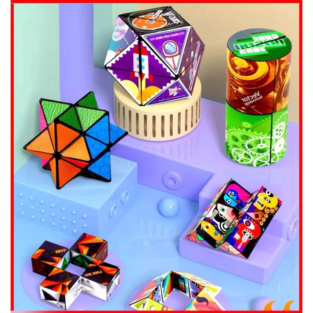 Đồ Chơi Khối RUBIK 3D,Rubik ma thuật biến đổi hình dạng