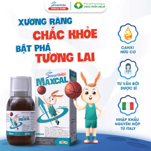 Canxi Hữu Cơ, Vitamin D3 K2 Smartbibi Maxcal - Hỗ Trợ Xương Răng Chắc Khoẻ Phát Triển Chiều Cao Cho Bé Từ 6 Tháng 100ml