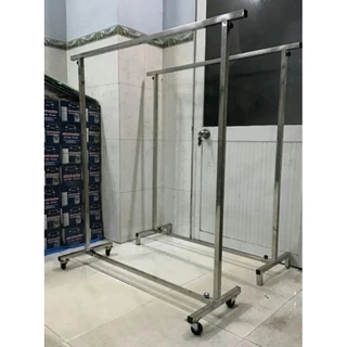 Sào đơn Inox vuông 25*25 nguyên khung- cao 1m5 -siêu chắc chắn-sào lắp ráp