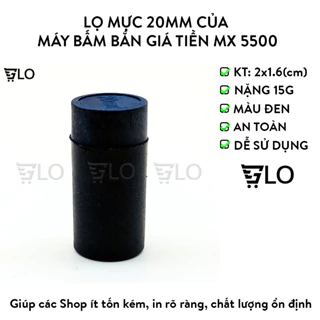 Lọ Lăn Mực 20mm Của Máy Bấm Bắn Giá Tiền MX 5500, MX EOS 5500, Khay Mực Máy Ghi Dán Dính Tem In Giá Tiền