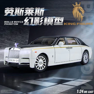 [CóboxTặngbiểnsố]Mô hình Siêu xe Rolls-Royce Phantom tỷ lệ 1.24 King Figure