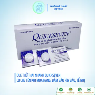 Que thử thai Quickseven 2 vạch chính xác - test thử thai hai vạch sớm nhanh hiệu quả tức thì -  Chuỗi Nhà thuốc Mẹ và Bé