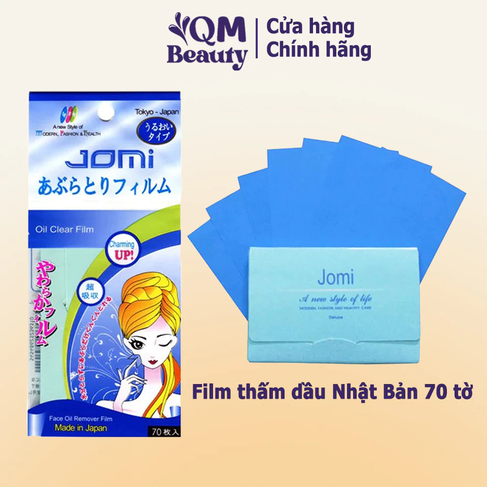 Giấy thấm dầu Jomi Oil Clear Film, thấm dầu dạng phim 70 tờ