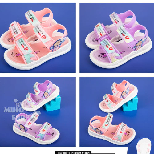 Giày Sandal Quai Dán Đế Mềm Êm Chân Cô Bé Gái Hình Công Chúa Miho House