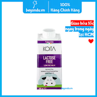 Sữa ít béo không lactose Koita 200ml - Lactose Free Low Fat Milk (cập nhật date mới nhất)