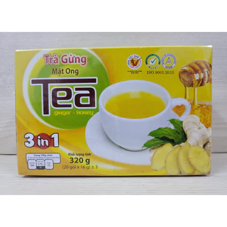 THANH BÌNH (HỘP GIẤY 320gr / 20 gói) TRÀ GỪNG MẬT ONG HÒA TAN 3 in 1 Ginger Tea with Honey