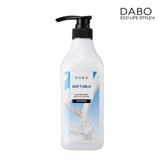 Sữa tắm trắng da dạng gel Dabo Whitening Soft Milk Daily Body Wash Hàn Quốc Chính Hãng 750ml