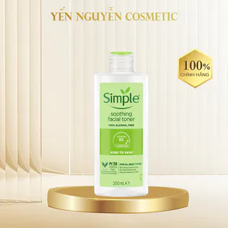 Nước Hoa Hồng Simple Kind To Skin Smoothing Facial Toner 200ml