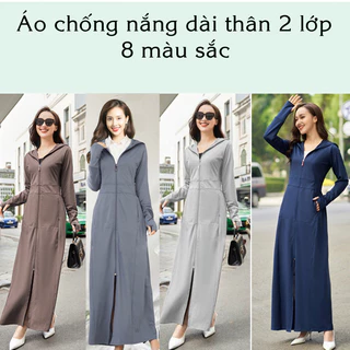 Áo chống nắng nữ dài thân cotton 2 lớp cao cấp (Mã ACNCC)