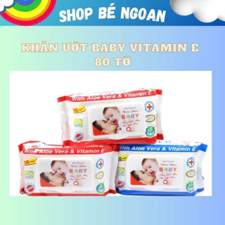 Khăn ướt Baby Vitamin E 80 tờ Shop Bé Ngoan