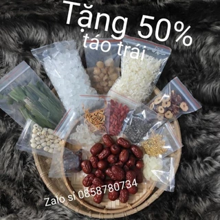 ( Có hoa mộc) Set chè dưỡng nhan 14 vị, túi zip cứng 500g, tặng kèm phần quà tự chọn