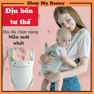 Địu em bé sơ sinh 4 in 1, địu ngồi cho bé mềm mại và an toàn không ảnh hưởng tới phát triển xương của bé shop mẹ Benny