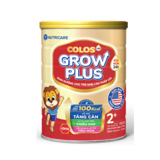 Sữa bột Nutricare Colos 24h Grow Plus 2+ lon 850g - giúp trẻ phát triển toàn diện