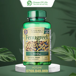 Cỏ lợi sữa Fenugreek 610mg 100 viên Anh Quốc