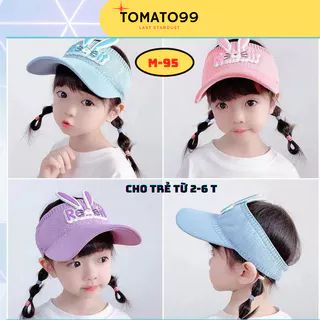 Mũ trẻ em lưỡi chai trẻ em 2-6t hở đầu chống nắng siêu cute hình tai thỏ M95