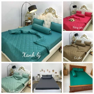 Drap Ga Lẻ Thun Lạnh Trơn 1 Màu Co Giãn  {Cao Cấp} Đủ Size( không áo gối)