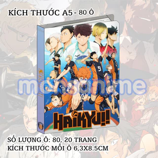 Album A5 đựng card nhân vật Haikyuu!! Vua bóng chuyền 80 ô sổ binder anime sưu tập thẻ