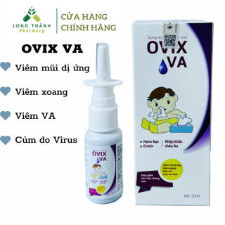 Xịt mũi Ovix VA (mẫu mới) 20ml - Hỗ trợ giảm viêm mũi, làm sạch chất nhầy (lọ 20ml)