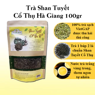 Trà Shan Tuyết Cổ Thụ Hà Giang, Trà Shan Tuyết Cổ Thụ 1 Tôm 2 Lá, ST2 Gói 100gr