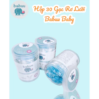 Hộp 30 que gạc rơ lưỡi cho bé Babuu Nhật Bản