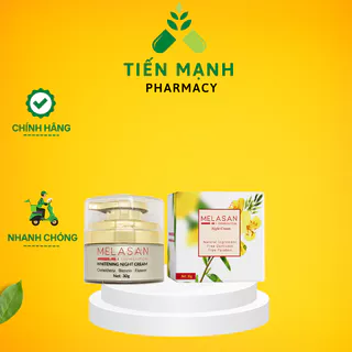 Kem dưỡng da Melasan đêm - Vitamin E, Niacinamide, hoa anh thảo, sáng da - NT Tiến Mạnh