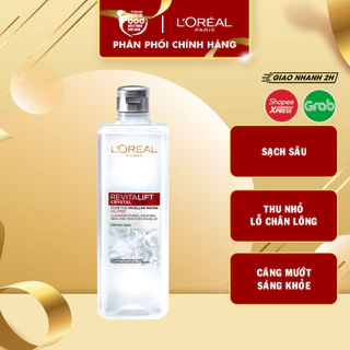 [400ml] Nước Tẩy Trang Làm Sạch Cho Da Dầu L'oreal Revitalift Crystal Purifying Micellar Water