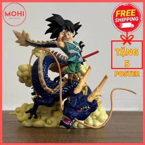 Mô hình Son Goku tạm biệt rồng thần siêu đẹp, cao 15 cm, có hộp màu - Mô hình Dragon Ball ( Tặng Poster )