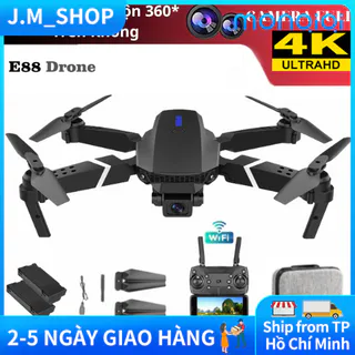 Flycam ,Flaycam, Máy Bay Điều Khiển Từ Xa E88 Pro Drone 4K HD Camera Kép Có Định Vị 1080P WiFi Tặng Kèm Pin Dự Phòng